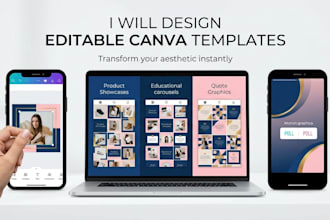 design editable instagram branding and canva templates