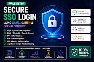 setup secure sso login using saml oauth and openid connect