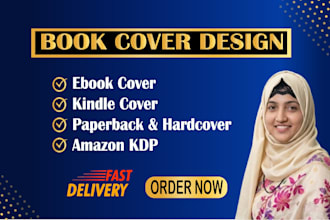 design modern book cover, ebook, kindle and amazon KDP cover