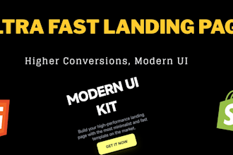 design a high performance dark mode landing page for dropshipping