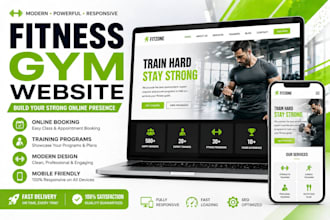 design modern fitness gym website