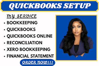 do quickbooks setup, cleanup, catchup bookkeeping account reconciliation, xero