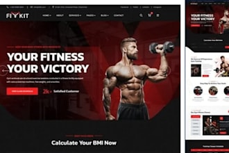 design fitness shopify store, gym shopify store, fitness website, gym website