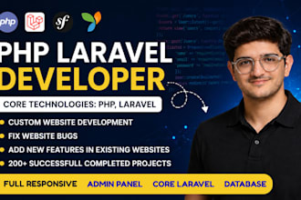 be your expert PHP laravel developer for php laravel custom projects