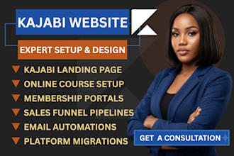 design a high converting kajabi website or kajabi sales funnel