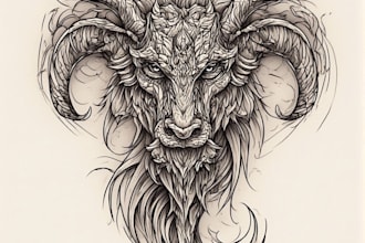 professional tribal tattoo design illustration