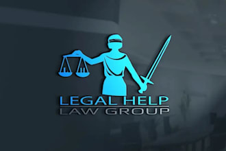 minimalist legal logo design for lawyers, advocates legal