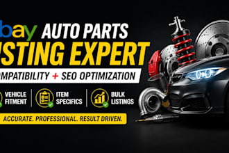 create SEO optimized ebay auto parts listings with compatibility