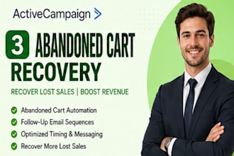 create activecampaign abandoned cart and recovery automation flow