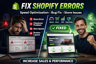 fix shopify store issues, bugs, and optimize performance