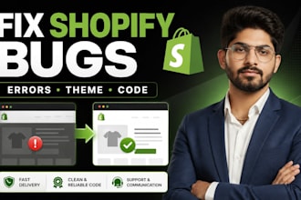 fix shopify bugs, errors and store issues