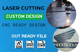 design cnc ready metal sign in autocad dxf for laser cutting