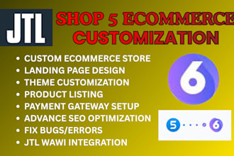 customize jtl shop 5 ecommerce SEO store integrate jtl wawi fix bug issues
