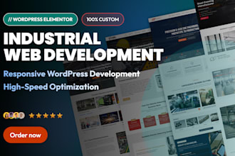 develop your figma to elementor industrial wordpress website
