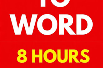 convert pdf to word in 8 hours manual typing guaranteed