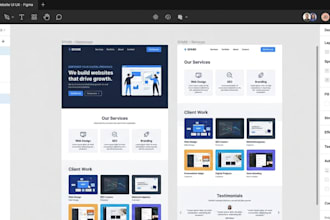 create clean website UI UX design in figma