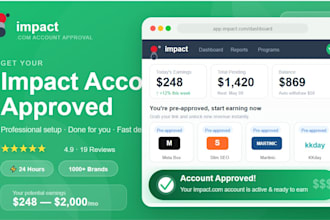 approve your impact affiliate account and marketplace