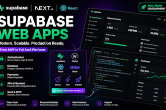 build supabase web app with nextjs, auth, api and stripe