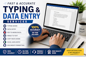 provide fast typing and data entry services online