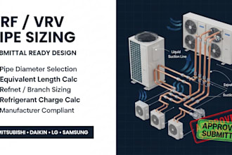 design and size refrigerant piping for vrf vrv multi split hvac systems