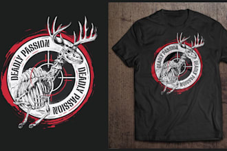 draw skull skeleton illustration for t shirt logo design