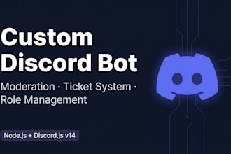 build a custom discord bot for moderation and server management
