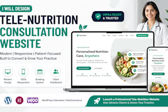 build a tele nutrition online dietitian website dietitian client consultation