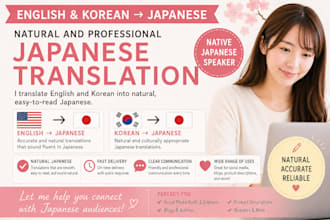 translating english and korean into natural japanese