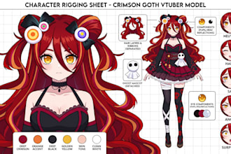 design and rig live 2d vtuber model live 2d vtuber avatar and anime vtuber model