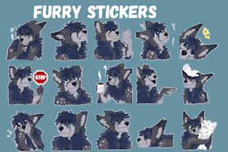 draw furry stickers crypto stickers animated stickers for discord and telegram