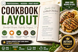 edit and format your cookbook or recipe book for print and ebook