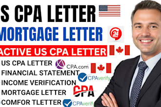repair mortgage CPA comfort letter CPA, audit p and l CPA letter us or canada