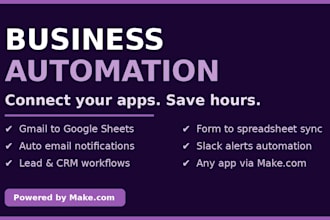 set up automated workflows using makecom to save your business time