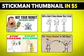 design viral stickman youtube thumbnails