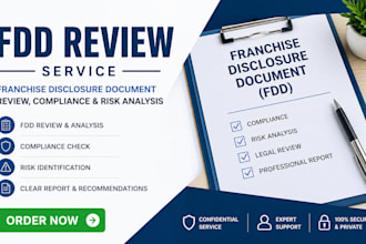 review your franchise disclosure document fdd for compliance and risks