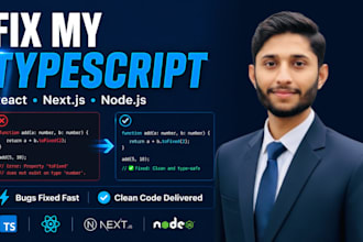 fix typescript errors, react bugs, and next js issues fast