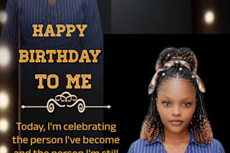 design a beautiful and eye catching birthday poster