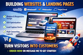build weebly webself webador pagecloud products landing page website design