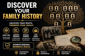 provide expert genealogy research and build your family tree