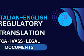 translate italian insurance legal and regulatory documents to english