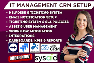 setup IT CRM teamviewer wrike jira splashtop freshservice sysaid vivantio zoho