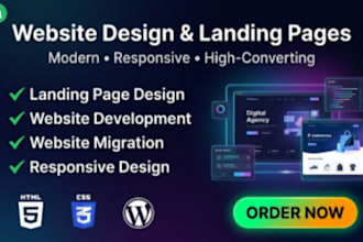do landing page, web development, website migration