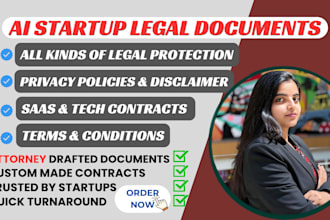 create compliant legal documents for ai platforms saas and tech startup