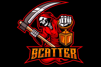 make awesome design a reaper mascot logo with unlimited revision