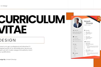 create a clean and modern CV design for your dream job