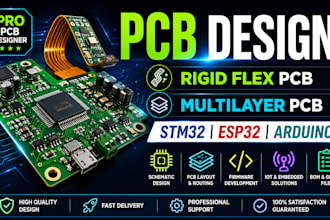 pcb design rigid flex pcb multilayer pcb schematic stm32 esp32 arduino firmware