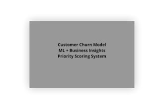 build a customer churn prediction and retention model using machine learn