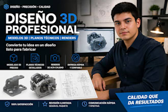 diseñare piezas mecanicas en 3d y dibujos tecnicos en fusion