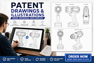 create uspto patent drawings and illustration