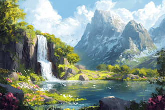 do fantasy background and landscape